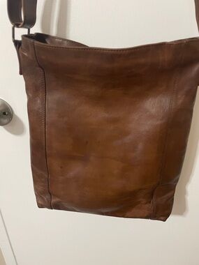 Vintage Adrian Klis Bison Leather Dark Brown Bag